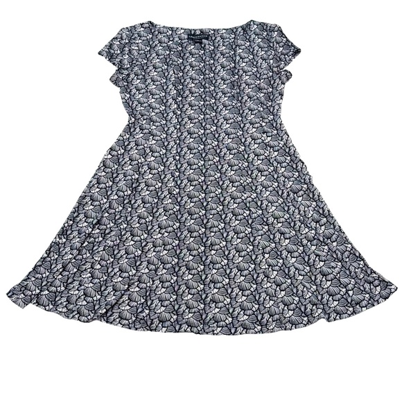 Connected Apparel Black & White Palm Leaf Midi Dress – Size 6 🌴🖤🤍 - Picture 7 of 12